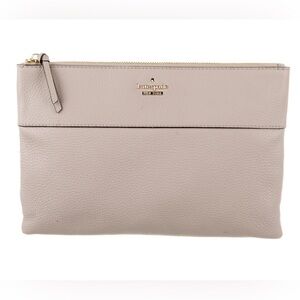 KATE SPADE | pebble Leather Zip Pouch Clutch